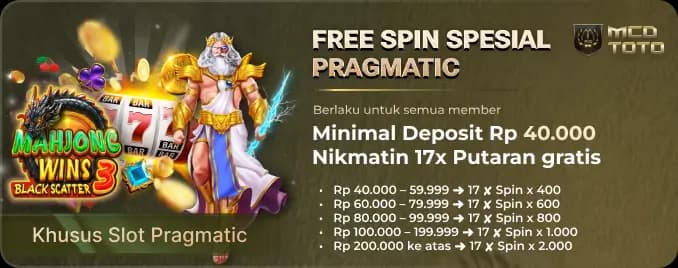 FREE SPIN 17✘ SPESIAL PRAGMATIC